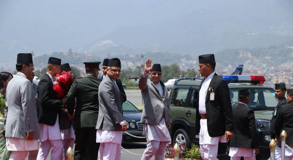 प्रधानमन्त्री प्रचण्ड भारत प्रस्थान